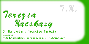 terezia macskasy business card