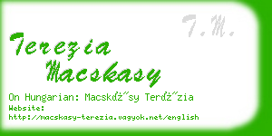 terezia macskasy business card